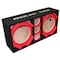 Deejay Led Two 10-in Woofers plus Three Tweeters RED Empty Chuchera Speaker Enclosure D10T3RED - alternate 2
