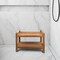 Homeroots 21" X 29" Brown Solid Wood Rectangular Shower Bench With Shelf 383363 - alternate 3