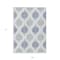 Homeroots 9' X 12' Sky Blue Ivory And Denim Blue Ikat Washable Indoor Outdoor Area Rug 589126 - alternate 3