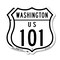 Signmission Washington Route Marker Shield Sign Us 1, 12 inch X 12 inch, Aluminum Metal Sign, 2PK SHI-A-2PACK-12-475 - alternate 1