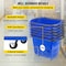 Vevor Plastic Rolling Shopping Trolley Basket On Wheels 6PCS 39L with Handle Red, 6PK LB-B027-8 - alternate 3