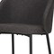 Homeroots Gray and Black Fabric and Wood Dining Side Chair 605668 - alternate 5