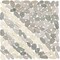 Daltile Pebble Oasis Natural Stone Striped Pebble Mosaic 11in x 11in in Tumbled Coal, 11PK PB33STRPPBLMSTM - alternate 6
