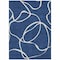 Homeroots 8' X 10' Navy Blue And Ivory Abstract Washable Indoor Outdoor Area Rug 597496 - alternate 6