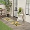 Homeroots 8' Green And Yellow Starfish Indoor Outdoor Runner Rug 548040 - alternate 6