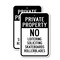 Signmission Private Property No Loitering Soliciting Skateboards Ro, 18'' X 24'', Heavy Gauge Aluminum, 2PK A-1824-2PACK-2880 - alternate 1