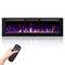 Edendirect 72.05-in W Black Wall mount LED Flat wall Electric Fireplace with Remote Control Included ZR-EF72 - alternate 1