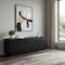 Homeroots 63in Black Wood Accent Cabinet 691673 - alternate 4