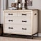 Baxton Studio Benton Vintage White Canvas 4-Drawer Storage Cabinet 251-13913-ZORO - alternate 6