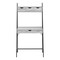 Homeroots 32" Gray and Black Wood and Metal Sled Computer Desk With Four Drawers 489873 - alternate 1