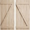 Ekena Millwork Rustic Four Board Spaced Board-n-Batten Pecky Cypress Faux Wood Shutters w/Z-Board, 23 1/2"W x 34"H SHUBSZ23X34PCPR - alternate 1