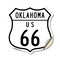 Signmission Oklahoma Route Marker Shield Sign Us 66, 12 Inch X 12 Inch, Vinyl Decal SHI-D-12-426 - alternate 1