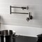 Kingston Brass Wall Mount Pot Filler Faucet with Knurled Handle, Polished Nickel KS4106RKX - alternate 4