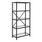 Homeroots 63" Black Metal and Glass Five Tier Etagere Bookcase 527586 - alternate 3