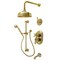 Kingston Brass Thermostatic Tub and Shower System, Brushed Brass KSK36370AL - alternate 1