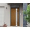 Vdomdoors Steel Door Deux 1713 Natural Oak Transom Black Window Stainless Inserts Single Modern Painted-W36xH DEUX1713EXD-OAKB-W36 x H80+16-Left-hand Inswing - alternate 2