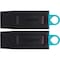 Kingston 64GB USB3.2 GEN 1 DATATRAVELER EXODIA BLACK + TEAL - 2 PIECES DTX/64GB-2P - alternate 1