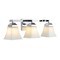 Jonathan Y Staunton 24" 3-Light Farmhouse Cottage Metal LED Vanity Light with Frosted Glass Shades, Chrome JYL7524B - alternate 9