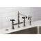 Kingston Brass Bridge Kitchen Faucet with Brass Sprayer, Polished Nickel KS7276PKXBS - alternate 5