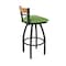 Holland Bar Stool Co Revelle 30in Swivel Bar Stool with Black Wrinkle Finish, Medium Back and Graph Parrot Seat 881 - alternate 3