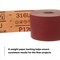 3M 3M Red Abrasive Sheet Roll, 01687, P120, 2-3/4 in x 25 yd, 6PK 316U - alternate 3