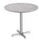 Flash Furniture 31.25" Round Outdoor Tabletop, Gray Faux Concrete, Seamless Surface Technology, 22x22 Silver X Base ST-RD31-CMGY-T2222S-GG - alternate 1