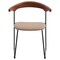 Leisuremod Lyra Collection Modern Chair in Dark Wood back and Taupe Seat, 2PK LCAS-41DTP2 - alternate 5