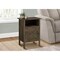 Monarch Specialties Accent Table, Side Table, End, Living Room, Small, Storage, Dark Oak Laminate, Transitional I 3811 - alternate 5
