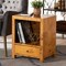 Bali & Pari Camira Modern and Contemporary Natural Light Mappa Real Burl Wood 1-Drawer Nightstand 249-13922-ZORO - alternate 4
