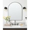 Homeroots 39" Black Arch Metal Framed Bathroom Vanity Mirror 562893 - alternate 1