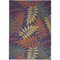 Homeroots 6' X 9' Orange Green And Blue Indoor Outdoor Area Rug 527623 - alternate 7