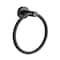 Homeroots Set of Two Black Stainless Steel Wall Mount Towel Ring and Toilet Paper Holder 480408 - alternate 7