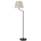 Homeroots 60" Bronze Swing Arm Floor Lamp With Beige Fabric Empire Shade 526251 - alternate 1