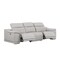 Homeroots 107" Light Gray Top Grain Leather Reclining USB Sofa 643713 - alternate 4