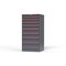 Strong Hold 9 drawer cabinet - (2x 3ft, 2x 4ft, 1x 5ft, 2x 6ft, 2x 7ft) - Red accents - Keyed Alike S3060-PPAAS-0901DS - alternate 3