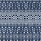 Homeroots 8' X 10' Navy Blue And Denim Blue Tribal Washable Indoor Outdoor Area Rug 582575 - alternate 5