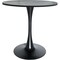 Leisuremod Bristol 27 in Round Dining Table with MDF Wood Top and Black Iron Pedestal Base BTBL-27BLM - alternate 6
