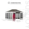 Sunjoy 12' x 16' Cape Blue Hardtop Screenhouse, White A102010800 - alternate 4
