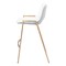 Homeroots Set of Two 26" White And Gold Faux Leather And Steel Low Back Counter Height Bar Chairs 555668 - alternate 4