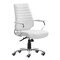 Homeroots White and Silver Adjustable Height Swivel Rolling Office Chair 572166 - alternate 6