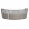 Linea Italia Curved Reception Desk 3 Units, Clear Panel, 143 inW x 71 inD, Ash ZUD317 - alternate 1