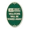 Signmission Employee Recognition Parking, 12 Inch X 18 Inch Architectural Oval, Heavy Gauge Aluminum A-OV-G-1218-24562 - alternate 1