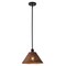 Jonathan Y Hattie 12 in. 1-Light Coastal Bohemian Metal and Woven Rattan LED Pendant Light, Black/Dark Brown JYL5712B - alternate 1