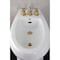 Kingston Brass Three-Handle Bidet Faucet with Knurled Handle and Brass Pop-Up, Brushed Brass KB6327KPS - alternate 3