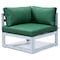 Leisuremod Chelsea 6-Piece Patio Sectional Weathered Grey Aluminum With Green Cushions CSWGR-6G - alternate 6