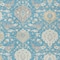 Homeroots 5' X 8' Teal Blue Gray And Ivory Damask Washable Indoor Outdoor Area Rug 599455 - alternate 4
