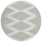Homeroots 8' Ivory And Black Round Geometric Washable Indoor Outdoor Area Rug 598582 - alternate 3
