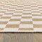 World Rug Gallery Contemporary Checkered Weather Resistant Reversible Indoor/Outdoor Rug 2 ft x 7 ft Natural WR114NATURAL2X7 - alternate 5