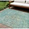Homeroots 10' X 14' Teal Blue Abstract Washable Indoor Outdoor Area Rug 607895 - alternate 1