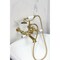 Kingston Brass 7-Inch Wall Mount Tub Faucet with Hand Shower, Brushed Brass CC543T7 - alternate 5